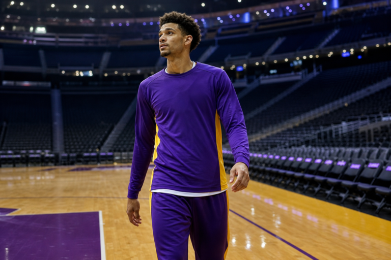Bronny James during Lakers preseason warmups