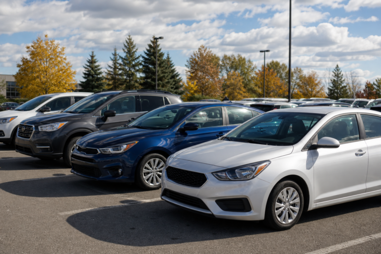 Selection of reliable used cars at a North American dealership in September